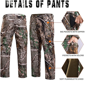 Ropa de Caza para Hombre, Chaqueta de Caza Compatible con Correa de Seguridad, Pantalones con Forro Polar, Silenciosa, Cálida y Resistente al Agua - Product Image 4