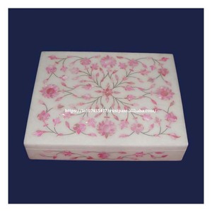 Export Quality Manufacturer Marble Jewelry <b>Box</b> for <b>Eid</b> Festival with Mother of Pearl Work for Sale Customized Services Available - Product Image 2