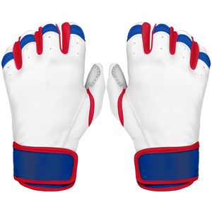 Sports Grade Leather Baseball <b>Batting</b> Gloves Breathable Waterproof Lightweight Short Cuff Durable Soft Feel Customizable design - Product Image 1
