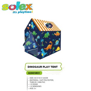 DINOSAUR <b>PLAY</b> <b>TENT</b> LIGHTWEIGHT EASY SETUP FOLDABLE POLYESTER INDOOR GAME TOY <b>TENT</b> - Product Image 2