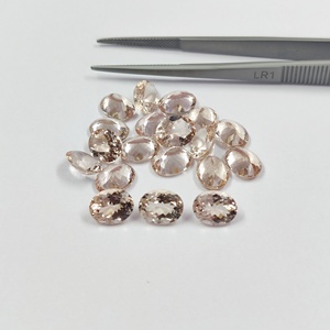 Morganite naturelle 10mm x 12mm pierre précieuse ovale à facettes en vrac de qualité AAA vente en gros de pierres véritables Morganite de pêche au meilleur prix - Product Image 1