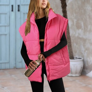 Chaleco de algodón estampado para mujer con cuello alto, chaleco transpirable, chaqueta, ropa de moda para mujer - Product Image 3