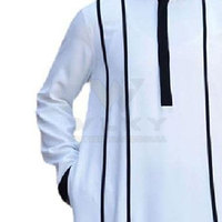 Vente chaude Polyester col montant couleur unie Jubba hommes Thobe manches longues Thobe vêtements islamiques pour hommes