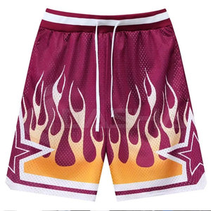 Shorts de basketball personnalisés pour hommes, design double maille, logo brodé, respirants, grandes tailles, style uni, vente en gros OEM - Product Image 1