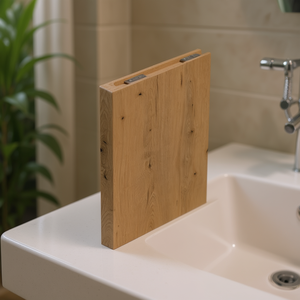Mobile da Bagno Koricini 30 Cm Elemento Verticale in Legno di Quercia Naturale - Product Image 3