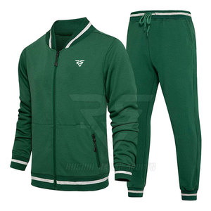 Wholesale Men's 100% Cotton Tracksuits Premium Quality Solid Pattern Jogging <b>Apparel</b> for Adults Breathable Winter Wear - Product Image 2