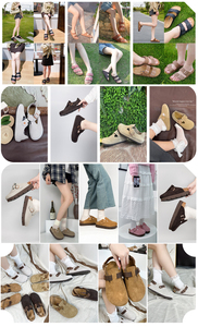 Sabot personnalisé avec logo, bout fermé, soutien de la voûte plantaire, confort optimal, semelle Crok, sandale en daim, mules sabots en cuir pour femmes et hommes - Product Image 2