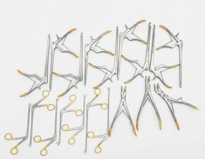 Juego de Instrumentos de Cirugía de Columna Vertebral para Laminectomía, Kerrison Rongeurs, 19 Piezas, Herramientas Ortopédicas Manuales de Precisión de Acero Inoxidable - Product Image 1