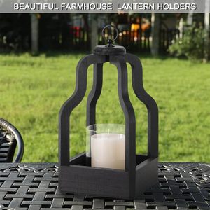 Direct Factory Supply Wood Lantern Decor Rustic Decor Candle Lantern Outdoor Lanterns Farmhouse Candle Holder - Product Image 3