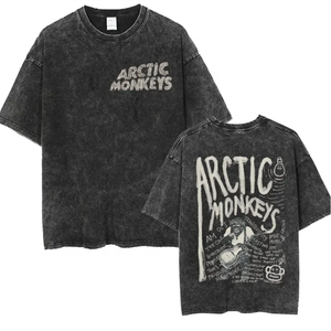 อาร์กติก มอนกี้ส์ เสื้อยืดแขนสั้นโอเวอร์ไซส์ผู้ชาย สไตล์สตรีท คอกลม ผ้าฝ้ายเจอร์ซีย์ พิมพ์ลายกราฟิก - Product Image 1