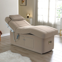 Lit de beauté électrique de luxe avec chauffage, rangement USB, réglable, pour soins du visage, idéal pour salons de beauté, spas et cliniques (vente en gros)