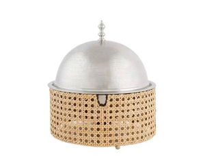 Casserole exquise Hotpot avec couvercle plaqué or Présentation élégante des aliments et service lors des fêtes de mariage et des événements haut de gamme - Product Image 3