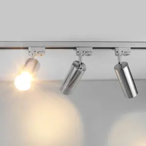 Moderna Lámpara de Riel LED de 30W con Espejo Cromado, Base GU10 de 2 Cables, Cuerpo de Aluminio y PC, para Oficina, Supermercado, Tienda, Riel Magnético - Product Image 3