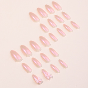 Faux ongles carrés en ABS, kit de manucure à presser avec colle et lime à ongles, ongles artificiels pour les doigts - Product Image 4