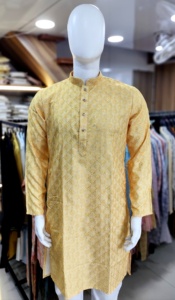 Exportateur indien qualité style moderne haute sur demande coton doux de haute qualité avec impression numérique homme Kurta exportateur mondial - Product Image 3