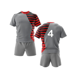 Maillots de rugby personnalisés avec logo de club, respirants, 100 % polyester, vêtements de sport de haute qualité, impression par sublimation intégrale, ensemble de design - Product Image 1