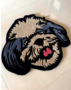 Tapis personnalisé multicolore fait à la main à forte demande cu Tapis à marguerites tuftées avec bords festonnés Salon doux - Product Image 2