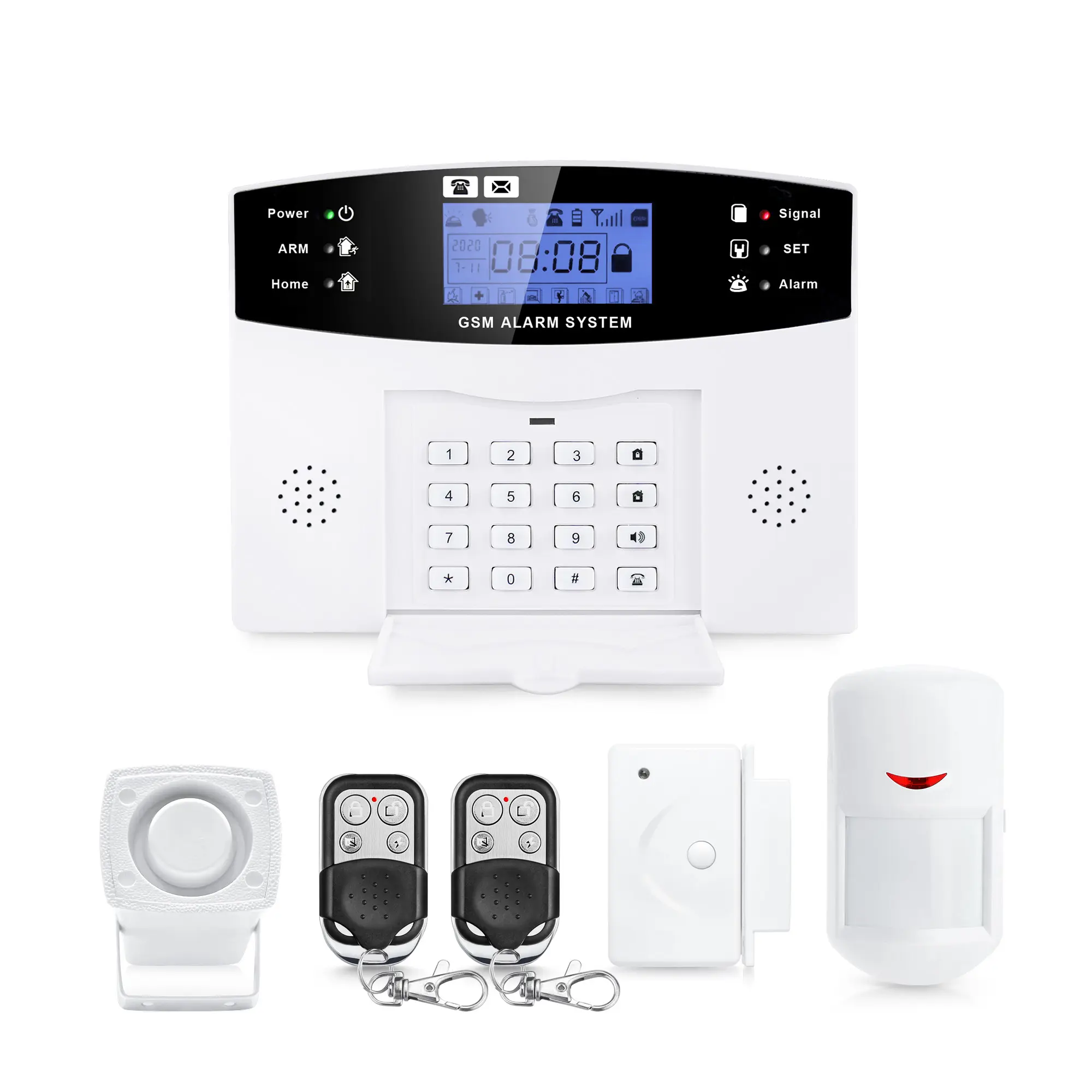 Bottom Wholesale Price Tuya 200 Wireless & 8 Wired Zones WiFi GSM Home Alarms System Kit With App Remote Control PST-PG500-TY