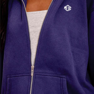 Wholesale <b>Women</b> Oversized Zip Up <b>Hoodies</b> Fleece Cotton Unisex Custom Logo <b>Women's</b> <b>Hoodies</b> Private Label Streetwear - Product Image 6