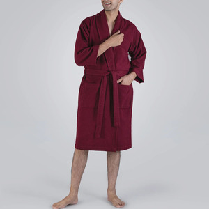 Venta al por mayor de albornoces de dormir para hombre de algodón 100% con capucha y estilos de spa de fabricantes de Pakistán servicios OEM ODM disponibles - Product Image 5