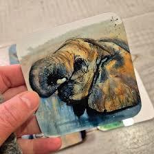 Posavasos de animales acrílicos coloridos Diseño duradero y llamativo Protege las superficies mientras agrega un estilo divertido y artístico a cualquier espacio - Product Image 2