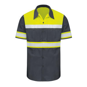 Polos de sécurité réfléchissants à haute visibilité pour la construction, polos personnalisés en polyester pour la sécurité industrielle, polos pour hommes avec réflecteur - Product Image 3