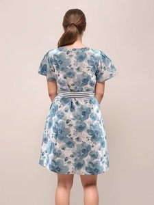 ชุดเดรสผ้าฝ้ายถักลายดอกไม้แบบอินเดียทำด้วยมือชุดเดรสผ้าฝ้ายทอพิมพ์ลายดอกไม้ชุดฤดูร้อนของขวัญแต่งงานและฮันนีมูนสำหรับเจ้าสาว - Product Image 4