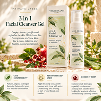 Nettoyant visage en gel 3 en 1 en marque propre 150 ml |   Nettoyant Purifiant pour le Visage |   Fabricant OEM Espagne
