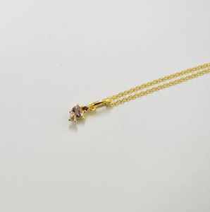 S925ทอง14K จี้พลอยโกเมนอเมทิสต์สีชมพูมินิมอลจี้เซอร์โคเนียจากประเทศไทยสำหรับเป็นของขวัญโรงงานขายปลีก - Product Image 1