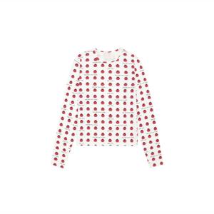 Camiseta de manga larga con estampado de mariquita Teddy Fresh para mujer-Camiseta gráfica de moda con diseño de mariquita juguetona, ideal para trajes diarios - Product Image 3