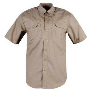<b>Shorts</b> Sleeved <b>Men's</b> Casual Quick Dry Shirt Solid Cotton Polyester with Custom Embroidery Sports Tactical New Design - Product Image 4