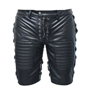 Mens Real <b>Leather</b> <b>Cargo</b> Shorts Club Wear Shorts High Quality Men Wear <b>Leather</b> Shorts Summer Autumn Customized Plain Dyed Adults - Product Image 1