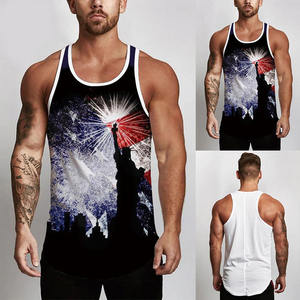 เสื้อกล้ามออกกำลังกายแขนกุดสำหรับผู้ชายเสื้อออกกำลังกายผ้าฝ้าย100% ดีไซน์ใหม่สำหรับฟิตเนส - Product Image 6