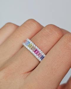 Anillos de Joyería Fina Personalizados para Mujer, Plata de Ley, Chapados en Plata, Anillo de Compromiso, Boda, Multicolor, Circonita Cúbica, Piedra de Nacimiento, Idea de Regalo de Moda - Product Image 3