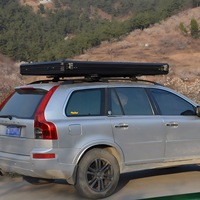 Tente de camping en plein air imperméable pour 2 personnes toit d'hélicoptère à quatre coins avec coque dure légère en alliage d'aluminium fabriqué en tissu Oxford