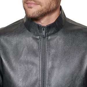 Veste en cuir à la mode pour hommes de haute qualité directe d'usine pour l'hiver avec veste pour hommes à 2 poches latérales personnalisées - Product Image 5