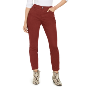 Jeans skinny taille haute essentiels pour femmes INC International Concepts, coupe ajustée, denim respirant, couleur rouge, taille 16 - Style simple et tendance - Product Image 1