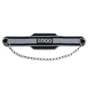 2025 logotipo personalizado gimnasio EQUIPO DE Fitness accesorio Cadena de acero con función de inmersión de nailon ejercicio ponderado cinturón tirar accesorio - Product Image 1