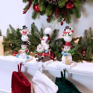 Snowman Christmas Stocking Holder <b>Stand</b> <b>for</b> <b>Fireplace</b> Mantel Holiday Decor Metal Snowman Hook Hanger <b>for</b> Christmas Stockings - Product Image 6