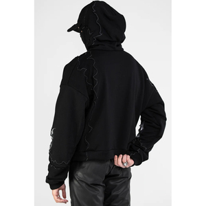Personnalisé Hommes 100% Fibre de Bambou French Terry Hiver Brodé Poids Lourd Surdimensionné Goutte Épaule Streetwear Pull À Capuche - Product Image 6