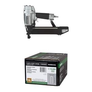 Agrafeuse de construction pour agrafes couronne standard galvanisées calibre 16, avec agrafes en acier de 7/16 po x 1-1/2 po, lot de 10 000 - Product Image 1