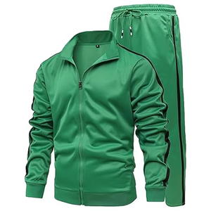 Nuevo 2025 ropa deportiva gimnasio Fitness Tech chándales de entrenamiento de tela personalizados hombres conjunto de dos piezas chándal Jogging traje para hombres - Product Image 3