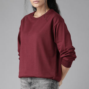 เสื้อสเวตเชิ้ตคอกลมแขนยาวแบบใหม่ น้ำหนักเบา สำหรับผู้หญิง ฤดูหนาว  ผ้าฟลีซปักลายด้านหน้า ออกแบบเองได้ - Product Image 3