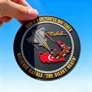 Personalizzato di aviazione turca <span class=keywords><strong>squadrone</strong></span> 3D PVC Patch morbido in gomma emblema con gancio e anello di supporto per giacche e borse - Product Image 2