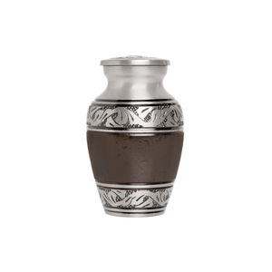 New Arrival 2025 Metal Mini <b>Keepsake</b> Urn Antique Silver and White Color Cremation Funeral Urns Use for Human <b>Ashes</b> - Product Image 3