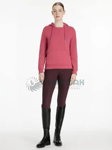 Sudadera Profesional para Montar a Caballo para Mujer, con Cierre de Botones a Presión, Transpirable, Ligera, Mezcla de Algodón, Diseño de Manga Larga, Ecuestre - Product Image 4