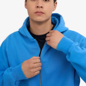 Vente en gros OEM Sweat à capuche pour hommes 100% coton français éponge luxe qualité manches longues imprimé surdimensionné sweats à capuche zippés pour hommes - Product Image 3