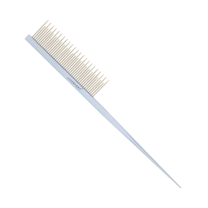 Peine de aseo para mascotas púrpura antiestático profesional de alta calidad, dientes redondeados de acero inoxidable, carga corta larga habilitada para perros - Product Image 5