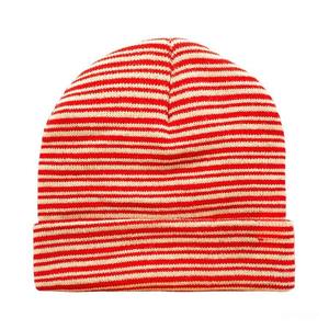 100% acrylique bonnet chapeau tricoté rayé Style chaud en plein air voyage hiver vêtements quotidiens unisexe adultes couleur mode - Product Image 2