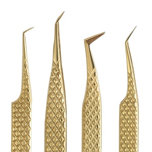 Pinzas profesionales de Extensión de pestañas ligeras de acero inoxidable, herramientas para cejas y pestañas de etiqueta privada - Product Image 1